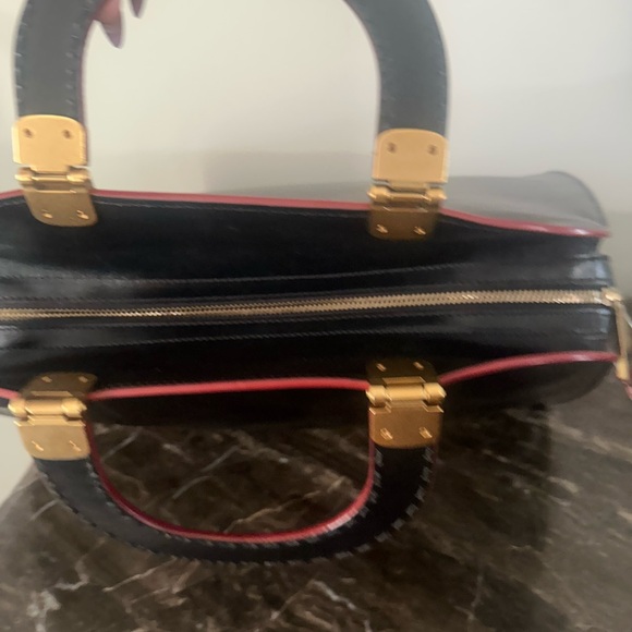 Emporio Armani Black Leather Bag with Gold Accents - Picture 4 of 8